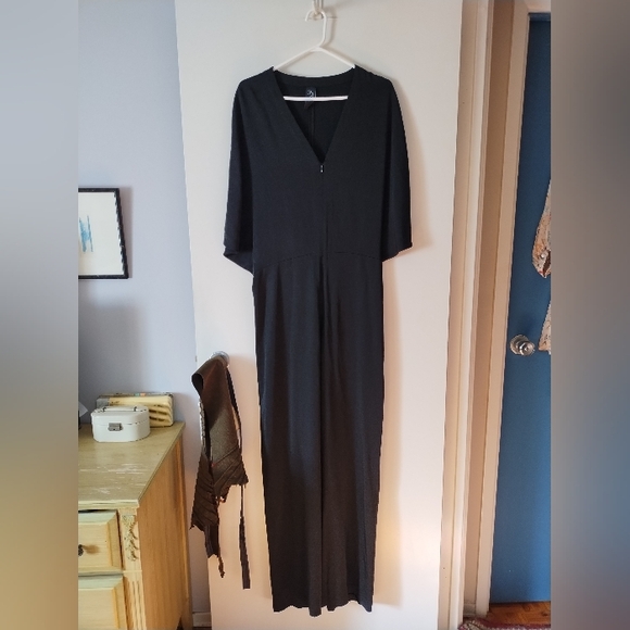 Zero + Maria Cornejo Black Crepe Jumpsuit M Last Chance - Picture 1 of 6